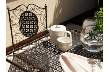 Balkongset av Utebord och 2 Utestolar svart BORMIO - Svart - Utemöbler & utemiljö - Utegrupp - Cafegrupp & cafeset