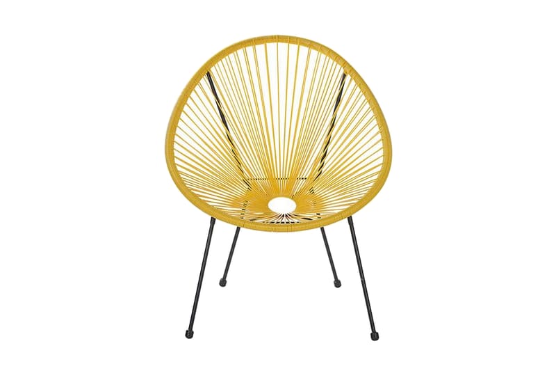 Balkongset Cayaco 70 cm + 2 Utestolar - Konstrotting/Gul - Utemöbler & utemiljö - Utegrupp - Cafegrupp & cafeset