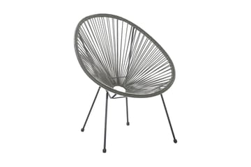 Balkongset Cayaco 70 cm + 2 Utestolar - Konstrotting/Mörkgrå - Utemöbler & utemiljö - Utegrupp - Cafegrupp & cafeset