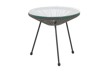 Balkongset Cayaco 70 cm + 2 Utestolar - Konstrotting/Mörkgrå - Utemöbler & utemiljö - Utegrupp - Cafegrupp & cafeset