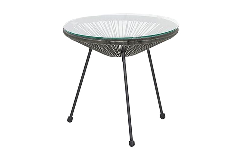 Balkongset Cayaco 70 cm + 2 Utestolar - Konstrotting/Mörkgrå - Utemöbler & utemiljö - Utegrupp - Cafegrupp & cafeset