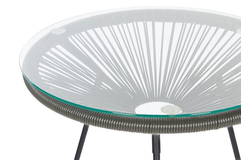 Balkongset Cayaco 70 cm + 2 Utestolar - Konstrotting/Mörkgrå - Utemöbler & utemiljö - Utegrupp - Cafegrupp & cafeset
