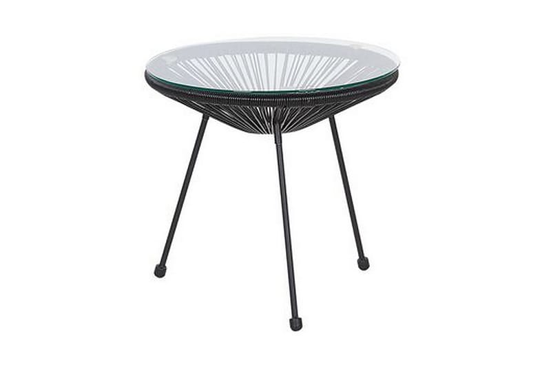 Balkongset Cayaco 70 cm + 2 Utestolar - Konstrotting/Svart - Utemöbler & utemiljö - Utegrupp - Cafegrupp & cafeset