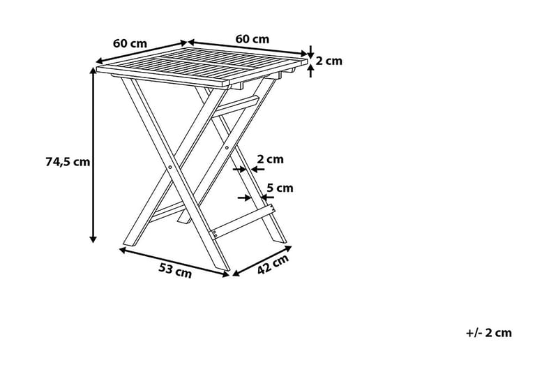 Balkongset Fiji 60 cm - Gul - Cafegrupp & cafeset