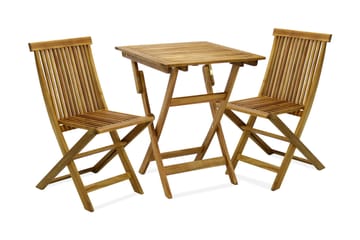 Balkongset Finlay 60x60 cm + 2 Utestolar - Akacia - Utemöbler & utemiljö - Utegrupp - Cafegrupp & cafeset