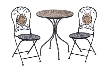 Balkongset Mosaic Utebord Och 2 Utestolar D60xh70 cm - Utemöbler & utemiljö - Utegrupp - Cafegrupp & cafeset