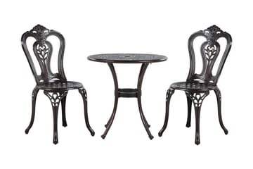 Balkongset Radogna 65 cm + 2 Utestolar - Brun - Utemöbler & utemiljö - Utegrupp - Cafegrupp & cafeset