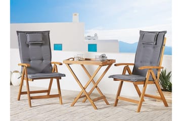 Balkongset Riliegh 68 cm + 2 Utestolar - Grafitgrå - Utemöbler & utemiljö - Utegrupp - Cafegrupp & cafeset