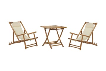 Balkongset vit/beige ATRANI/SPELLO - Beige - Utemöbler & utemiljö - Utegrupp - Cafegrupp & cafeset