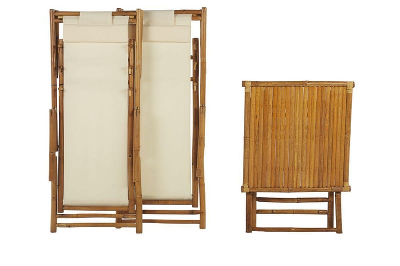 Balkongset vit/beige ATRANI/SPELLO - Beige - Utemöbler & utemiljö - Utegrupp - Cafegrupp & cafeset