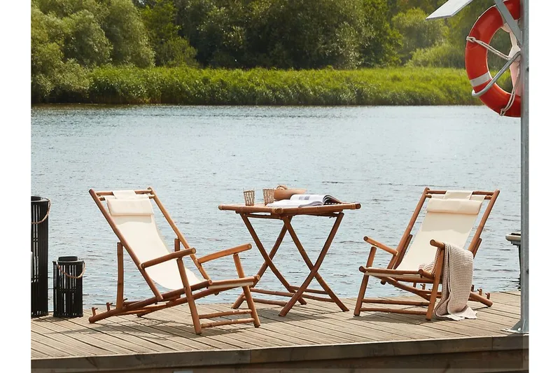 Balkongset vit/beige ATRANI/SPELLO - Beige - Utemöbler & utemiljö - Utegrupp - Cafegrupp & cafeset