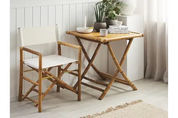 Balkongset vit/beige MOLISE/SPELLO - Trä/natur - Utemöbler & utemiljö - Utegrupp - Cafegrupp & cafeset