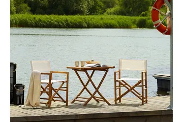 Balkongset vit/beige MOLISE/SPELLO - Trä/natur - Utemöbler & utemiljö - Utegrupp - Cafegrupp & cafeset