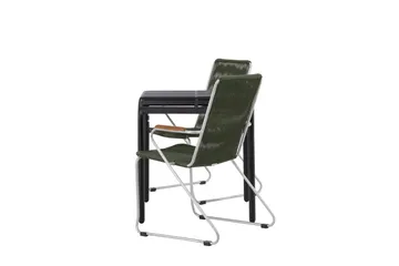 Borneo Caféset 70 cm + 2 st Bois Karmstolar Grön/Svart - Grön/Svart - Utemöbler & utemiljö - Utegrupp - Cafegrupp & cafeset