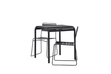Borneo Caféset 70 cm + 2 st Lina Matstolar - Svart - Utemöbler & utemiljö - Utegrupp - Cafegrupp & cafeset