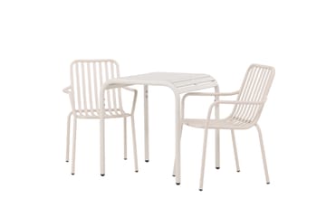 Borneo Caféset 70 cm + 2 st Peking Karmstolar - Beige - Utemöbler & utemiljö - Utegrupp - Cafegrupp & cafeset