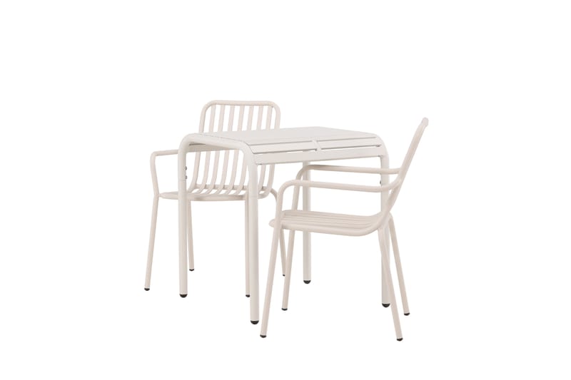 Borneo Caféset 70 cm + 2 st Peking Karmstolar - Beige - Utemöbler & utemiljö - Utegrupp - Cafegrupp & cafeset