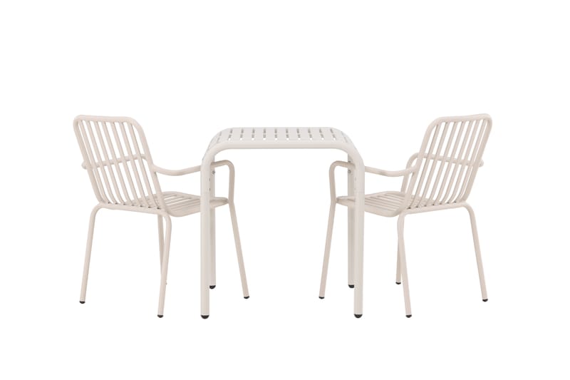 Borneo Caféset 70 cm + 2 st Peking Karmstolar - Beige - Utemöbler & utemiljö - Utegrupp - Cafegrupp & cafeset