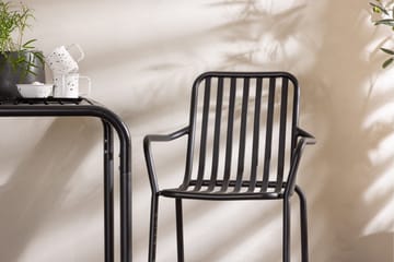 Borneo Caféset 70 cm + 2 st Peking Karmstolar Svart - Svart - Utemöbler & utemiljö - Utegrupp - Cafegrupp & cafeset