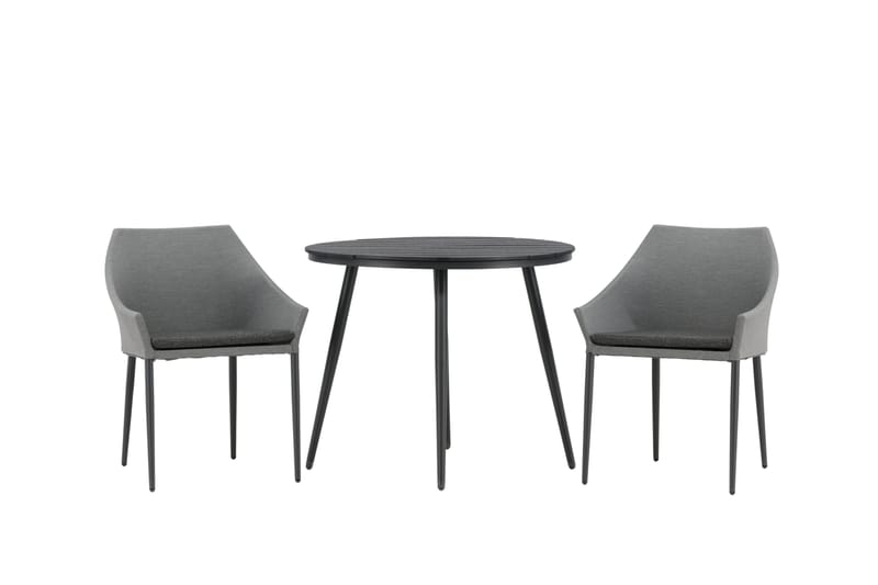 Break Caférupp Rund 90 cm + 2 Spoga Matstol, Grå/Svart
