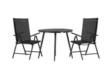 Break Caféset Rund Ø90 cm + 2 Break Positionsstol - Svart - Utemöbler & utemiljö - Utegrupp - Cafegrupp & cafeset