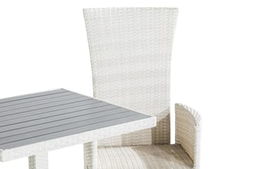 Caféset Bahamas 70x70 + 2 Jenny Fåtölj Ställbar - Vit - Utemöbler & utemiljö - Utegrupp - Cafegrupp & cafeset