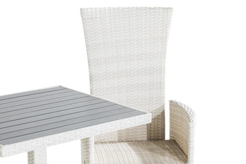 Caféset Bahamas 70x70 + 2 Jenny Fåtölj Ställbar - Vit - Utemöbler & utemiljö - Utegrupp - Cafegrupp & cafeset