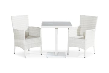 Caféset Bahamas 70x70 + 2 Thor Fåtölj - Vit - Utemöbler & utemiljö - Utegrupp - Cafegrupp & cafeset