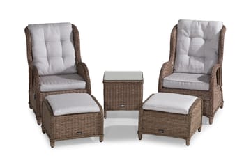 Caféset Marcus med 2 Reclinerfåtöljer m Dyna - Natur - Utemöbler & utemiljö - Utegrupp - Cafegrupp & cafeset