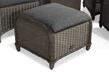 Caféset Marcus med 2 Reclinerfåtöljer Utomhus m Dyna - Grå - Utemöbler & utemiljö - Utegrupp - Cafegrupp & cafeset