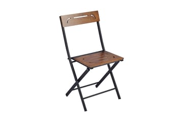 Caféset Riotorto 60 cm Blomma + 2 Utestolar - Natur/Svart - Utemöbler & utemiljö - Utegrupp - Cafegrupp & cafeset