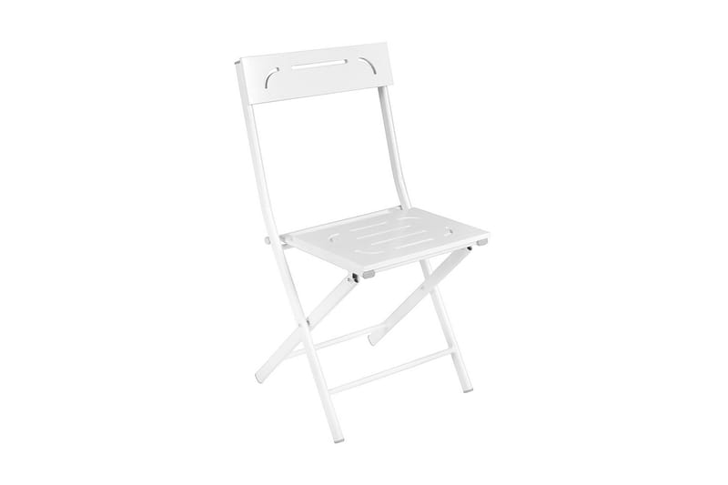 Caféset Riotorto 60 cm Blomma + 2 Utestolar - Vit - Utemöbler & utemiljö - Utegrupp - Cafegrupp & cafeset