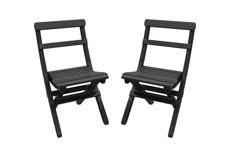 Caféset Wilma 65x65 cm + 2 Utestolar Grå/Vit - Baltic Garden - Utemöbler & utemiljö - Utegrupp - Cafegrupp & cafeset
