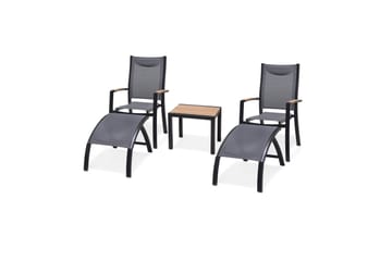 Caféset Panama 50x50 cm + 2 Utestolar Grå - Lifestyle Garden - Utemöbler & utemiljö - Utegrupp - Cafegrupp & cafeset