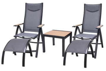 Caféset Panama 50x50 cm + 2 Utestolar Svart - Lifestyle Garden - Utemöbler & utemiljö - Utegrupp - Cafegrupp & cafeset