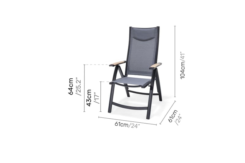 Caféset Panama 50x50 cm + 2 Utestolar Svart - Lifestyle Garden - Utemöbler & utemiljö - Utegrupp - Cafegrupp & cafeset