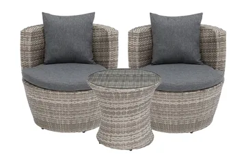 Capri Balkongmöbelset 54 cm - Grå - Utemöbler & utemiljö - Utegrupp - Cafegrupp & cafeset