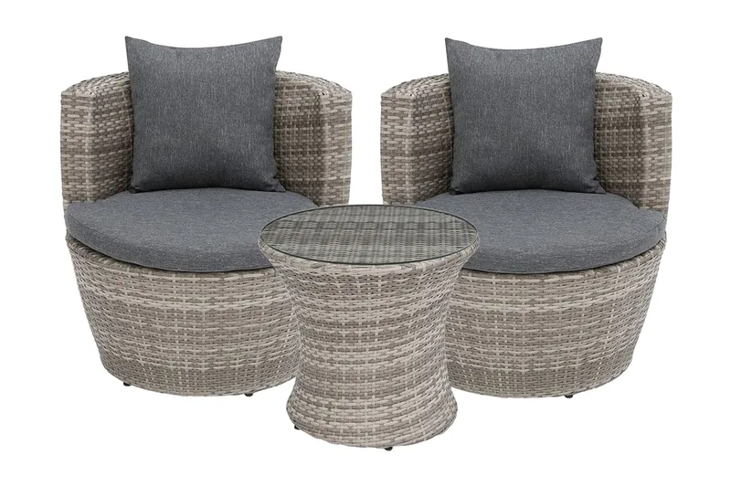 Capri Balkongmöbelset 54 cm, Grå