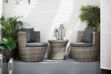 Capri Balkongmöbelset 54 cm - Grå - Utemöbler & utemiljö - Utegrupp - Cafegrupp & cafeset