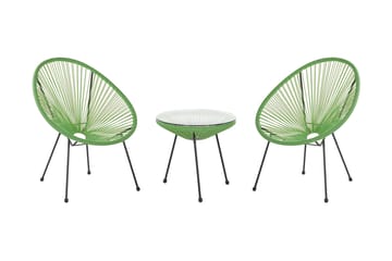 Cayaco Balkongset 70 cm + 2 Utestolar - Konstrotting/Grön - Utemöbler & utemiljö - Utegrupp - Cafegrupp & cafeset