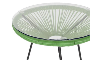 Cayaco Balkongset 70 cm + 2 Utestolar - Konstrotting/Grön - Utemöbler & utemiljö - Utegrupp - Cafegrupp & cafeset