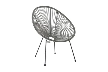 Cayaco Balkongset 70 cm + 2 Utestolar - Konstrotting/Mörkgrå - Utemöbler & utemiljö - Utegrupp - Cafegrupp & cafeset