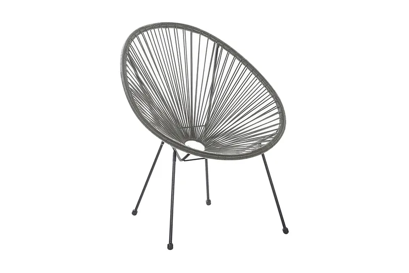 Cayaco Balkongset 70 cm + 2 Utestolar - Konstrotting/Mörkgrå - Utemöbler & utemiljö - Utegrupp - Cafegrupp & cafeset