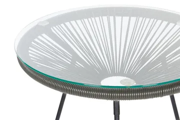 Cayaco Balkongset 70 cm + 2 Utestolar - Konstrotting/Mörkgrå - Utemöbler & utemiljö - Utegrupp - Cafegrupp & cafeset