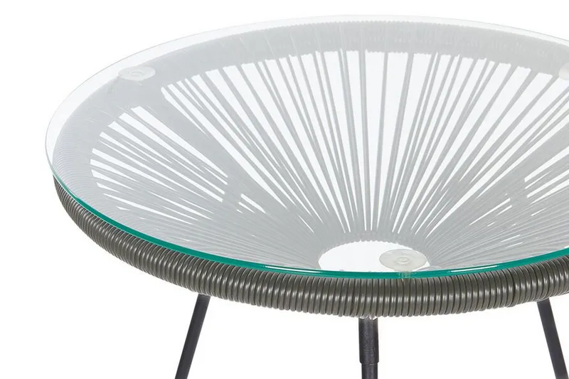 Cayaco Balkongset 70 cm + 2 Utestolar - Konstrotting/Mörkgrå - Utemöbler & utemiljö - Utegrupp - Cafegrupp & cafeset