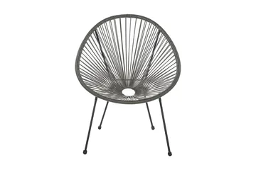 Cayaco Balkongset 70 cm + 2 Utestolar - Konstrotting/Mörkgrå - Utemöbler & utemiljö - Utegrupp - Cafegrupp & cafeset