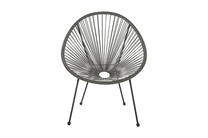 Cayaco Balkongset 70 cm + 2 Utestolar - Konstrotting/Mörkgrå - Utemöbler & utemiljö - Utegrupp - Cafegrupp & cafeset