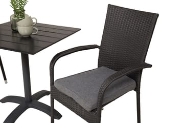 Colorado Caféset 70 cm + 2 Anna Karmstolar - Svart - Utemöbler & utemiljö - Utegrupp - Cafegrupp & cafeset