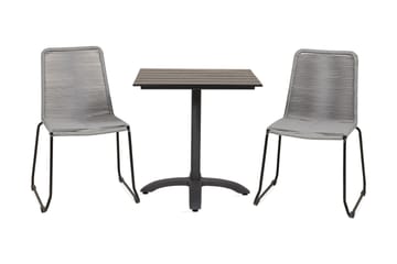 Colorado Caféset 70 cm + 2 Lindos Matstolar Svart - Svart - Utemöbler & utemiljö - Utegrupp - Cafegrupp & cafeset