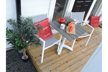 Colorado Caféset 70 cm + 2 st Copacabana Karmstolar - Vit - Utemöbler & utemiljö - Utegrupp - Cafegrupp & cafeset